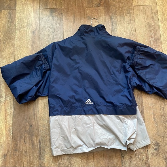 Vintage Adidas Navy and Gray Windbreaker Jacket - Picture 3 of 3
